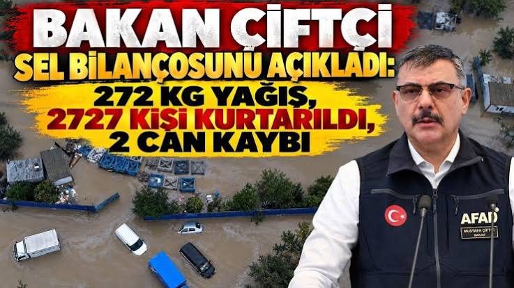 Bakan Çiftçi: Mahsur kalan 3 bin 55 kişi kurtarıldı